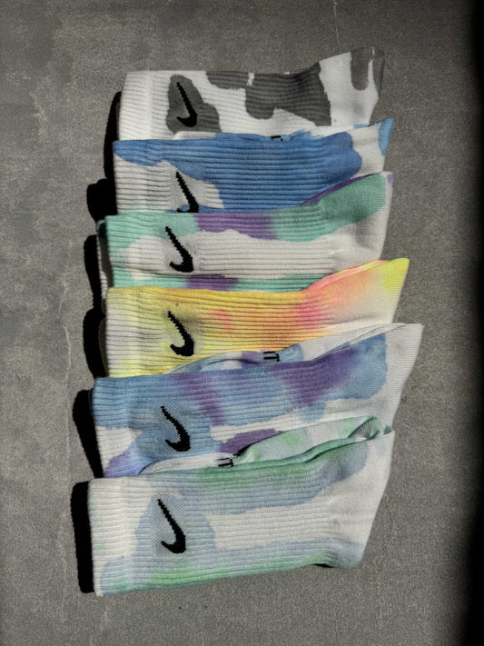 Nike Tie-Dye Fire Socks